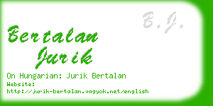 bertalan jurik business card